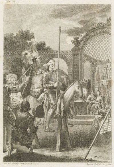 Miguel de Cervantes Saavedra in Don Quixote by after Antonio Carnicero
